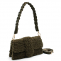 Preview: Sholderbag Olivi faux shearling olive green shoulder bag, front